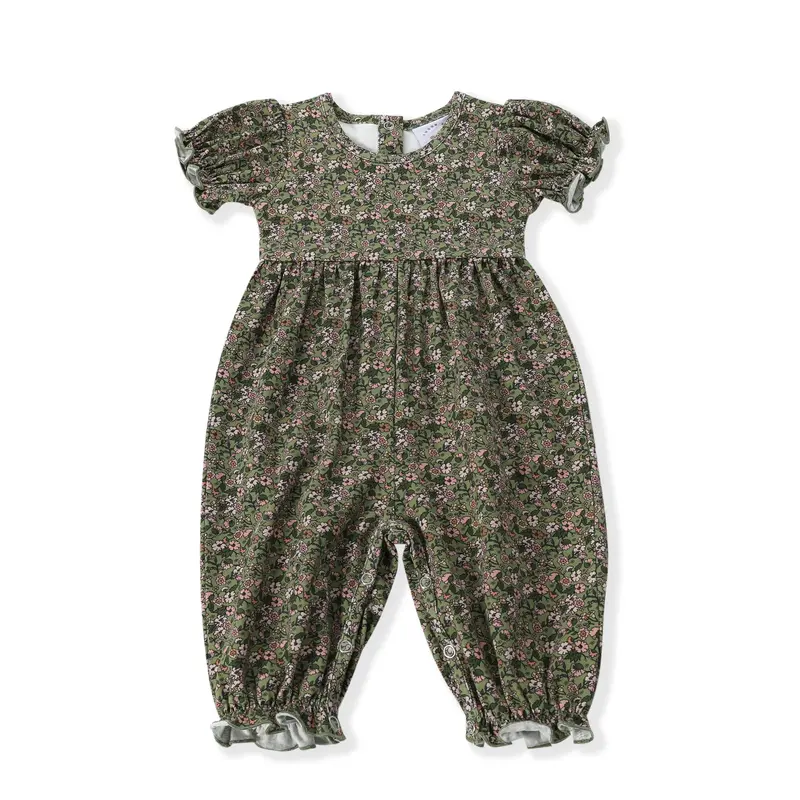 Olive Ditsy Floral Kate Jumper By Swoon Baby 1