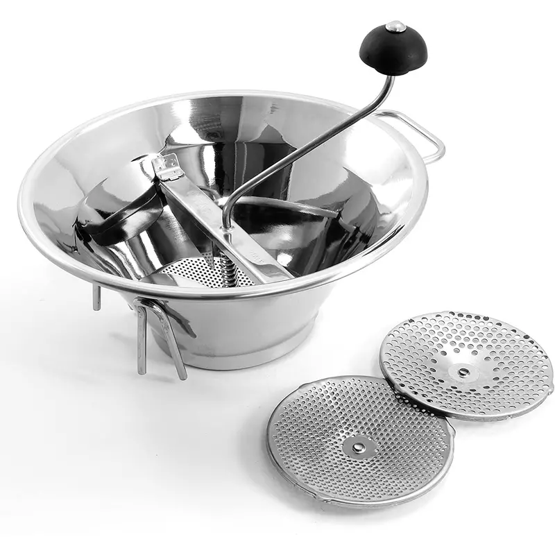 Omac Italian Food Mill – 33 Cm Stainless Steel Passatutto For Smooth Purees 1