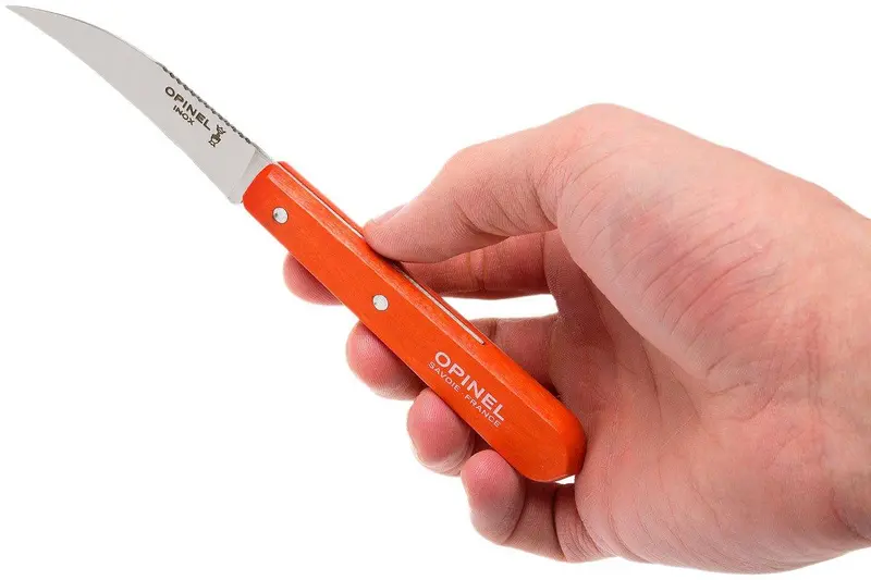 Opinel No. 114 Paring Knife – Tangerine Handle (Stainless Steel + Beechwood) 1