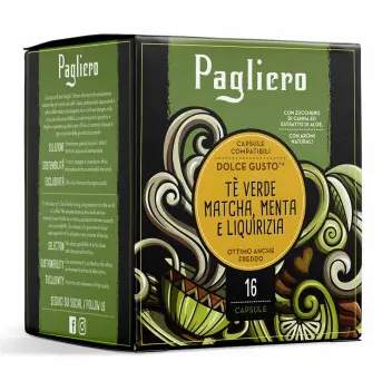 Pagliero Dolce Gusto Peach-Ginseng-Ginger Black Tea Soluble Pods 1
