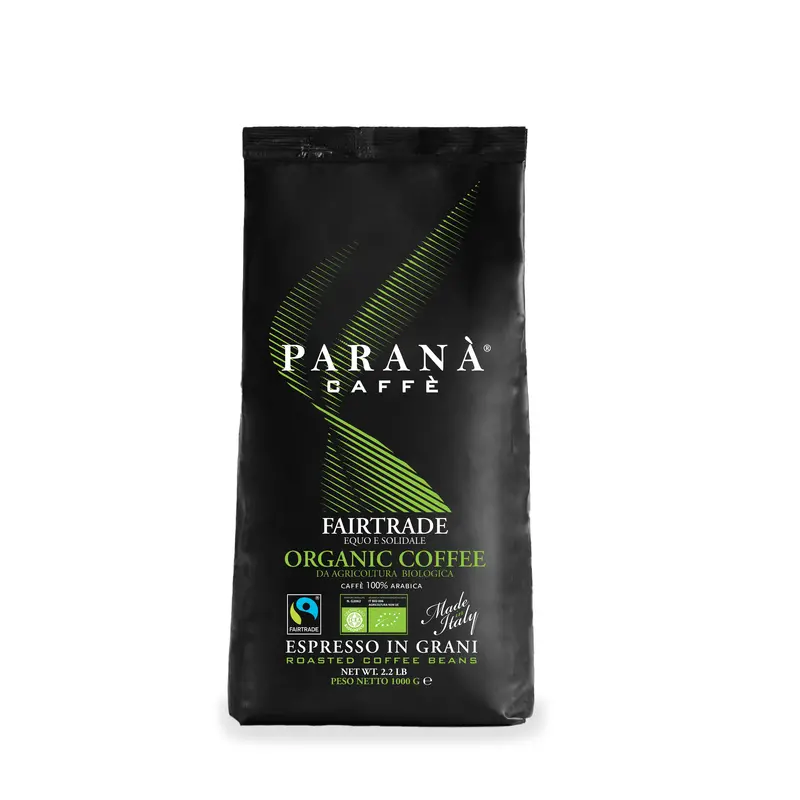 Paraná Fair Trade Organic Whole Bean Coffee – 1 Kg Bag 1