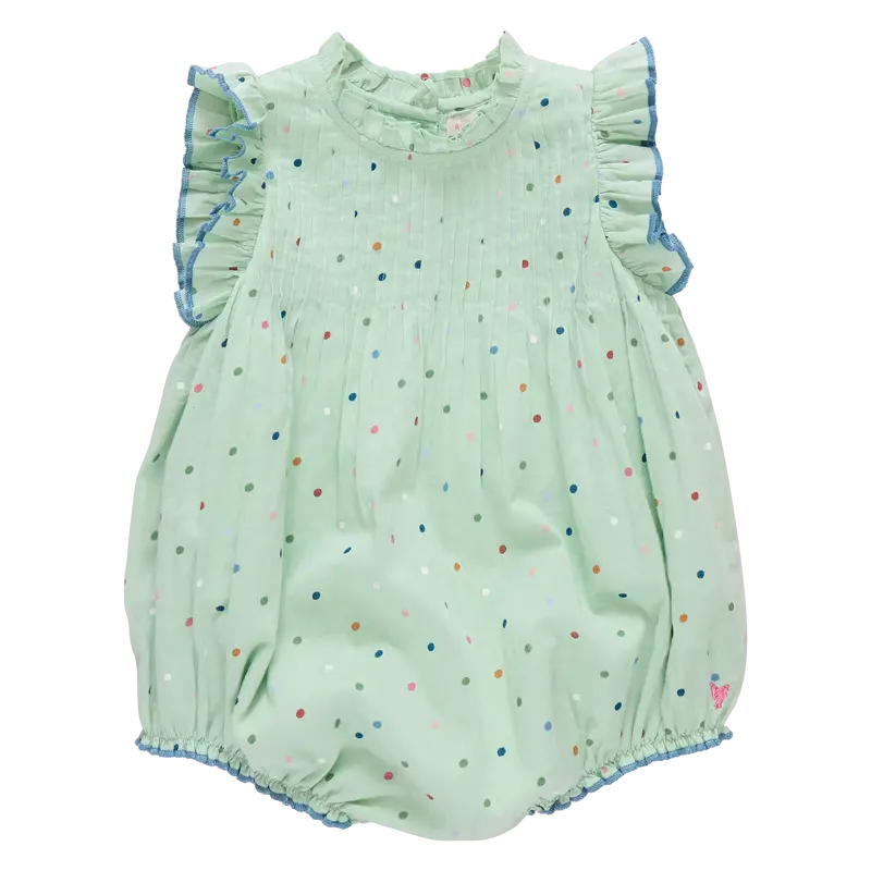 Pastel Green Polka Dot Jaipur Bubble – Pink Chicken Baby Line 1
