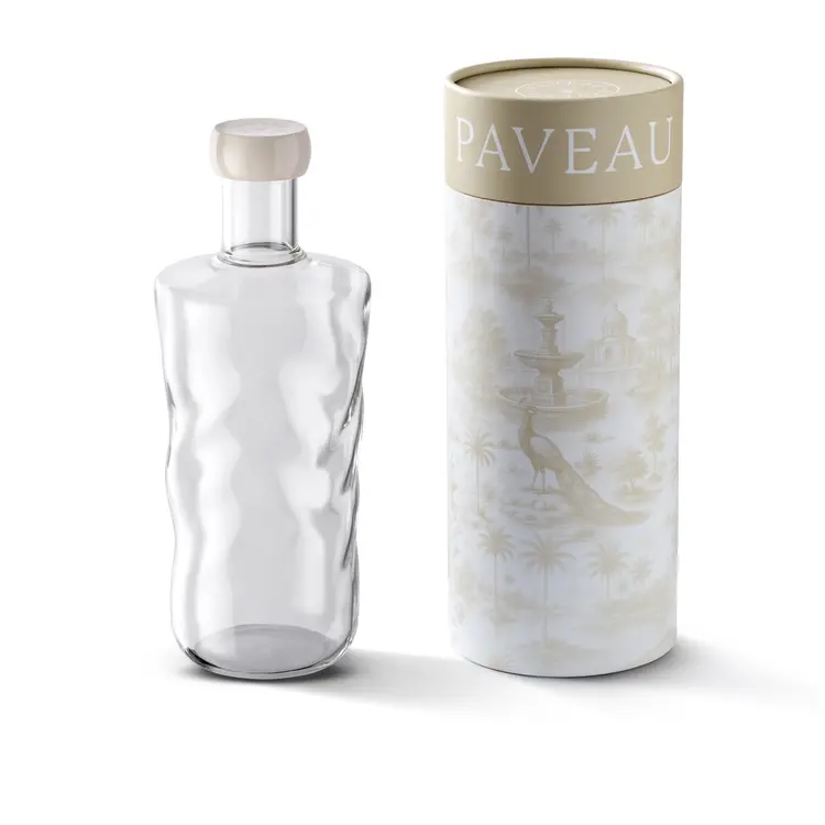 Paveau Swirl Large Wine Bottle In Wave Finish – 1.25 L 1