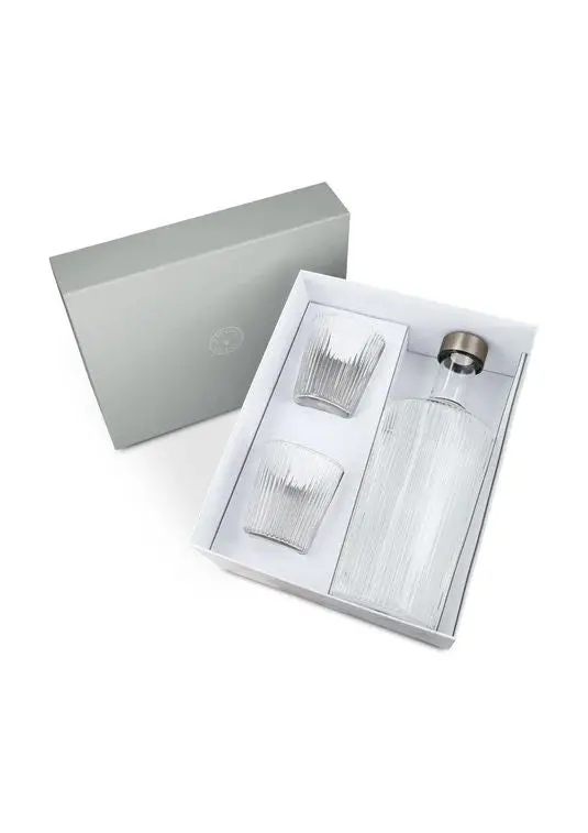 Paveau White Haven Gift Set – Minimalist Water Bottle + Two Clean-Line Glasses 1
