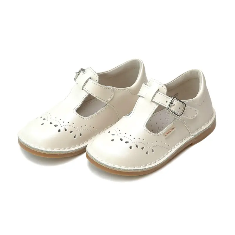 Pearl White Ruthie F-410 T-Strap Dress Shoes For Toddlers 1