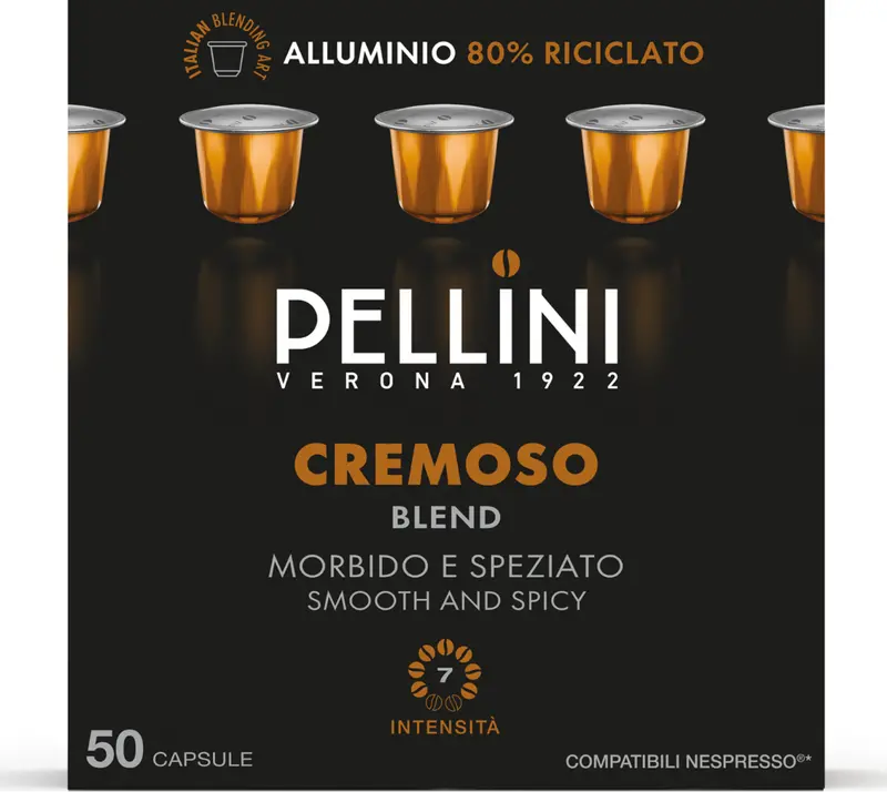 Pellini Cremoso Aluminum Coffee Capsules – Pack Of 50 1