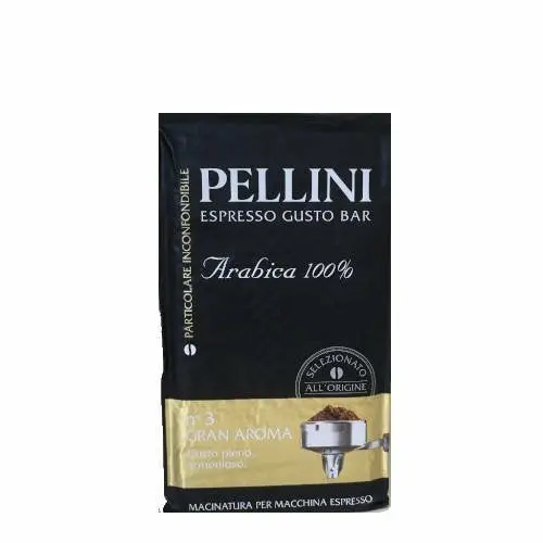 Pellini Espresso Gusto Bar No. 3 – Gran Aroma Ground Coffee (250G) 1