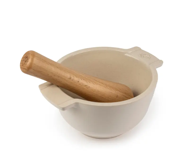 Peugeot Appolia Ceramic Mortar & Pestle — 14 Cm Ecru Finish 1