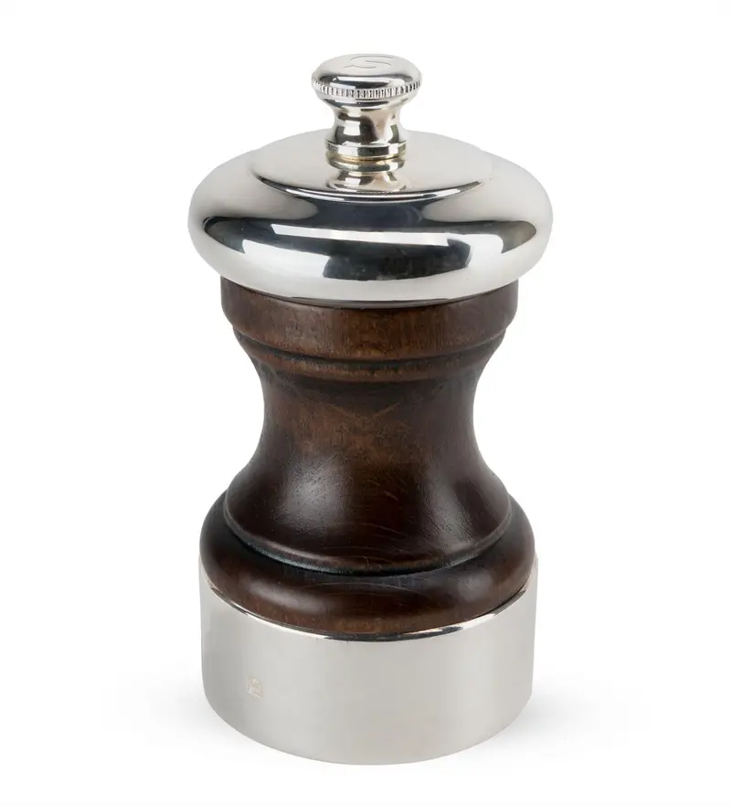 Peugeot Palace Salt Mill – 10 Cm Silver Metal & Wood Combo 1