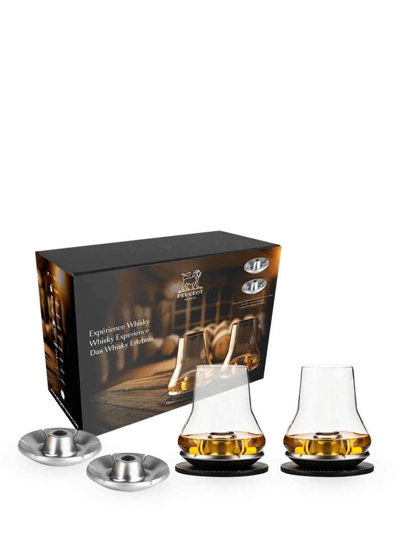 Peugeot Whisky Tasting Set With Black Cooling Mat & Coaster 1