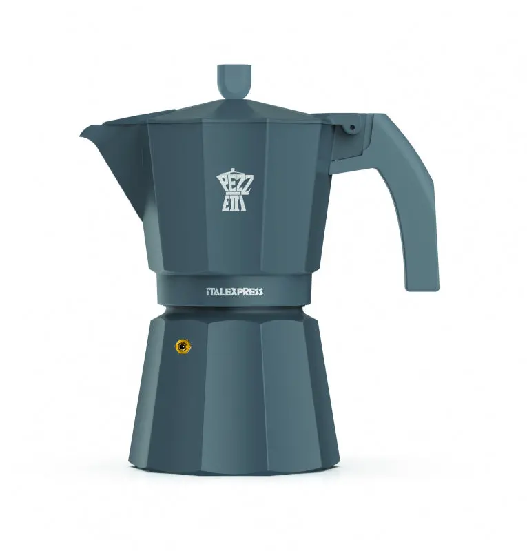 Pezzetti Italexpress Aluminium Moka Pot – 3-Cup, Shooting Ash Color 1