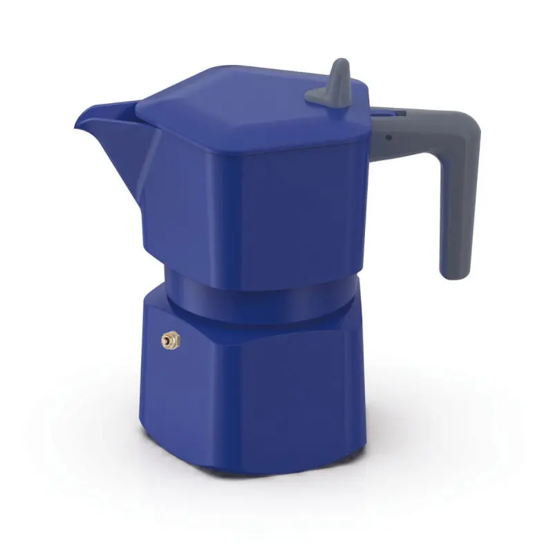 Pezzetti Pentaexpress 6-Cup Moka Pot – Torpedo Blue 1