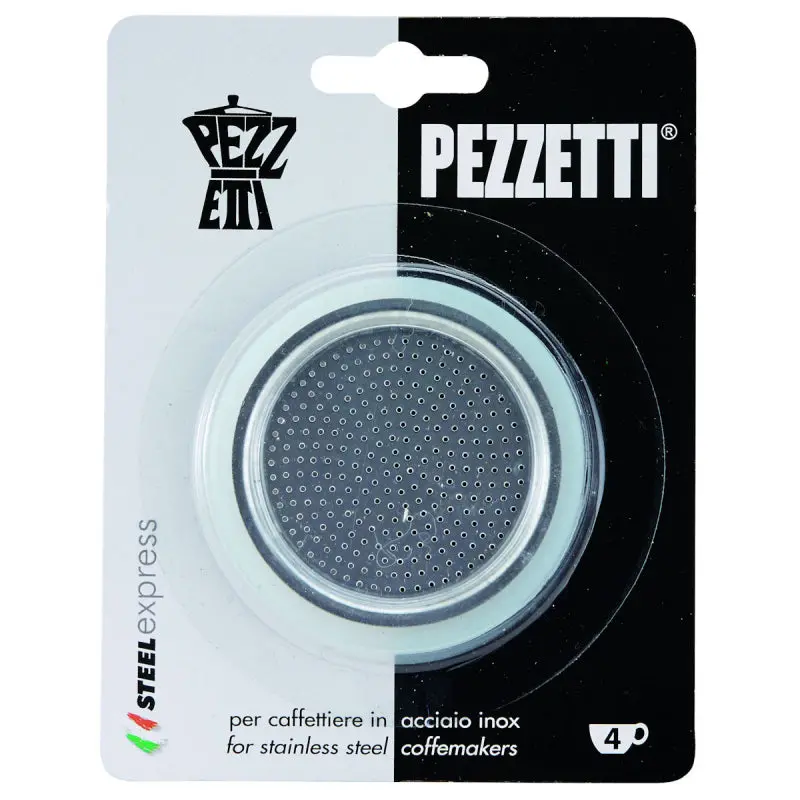 Pezzetti Steelexpress Replacement Kit: 4-Cup Filter & Seals 1