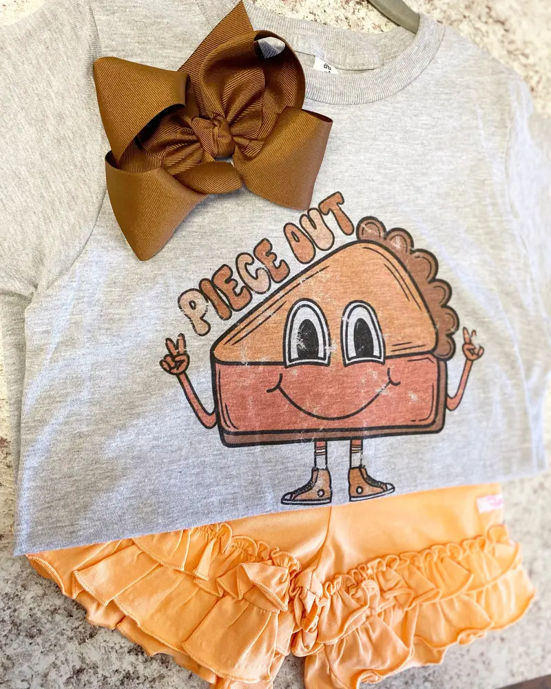 Piece Out Pie Fun Food-Themed Kids Graphic Tee 1