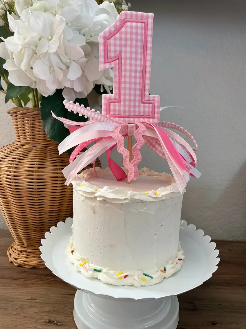 Pink Celebration Cake Topper 1