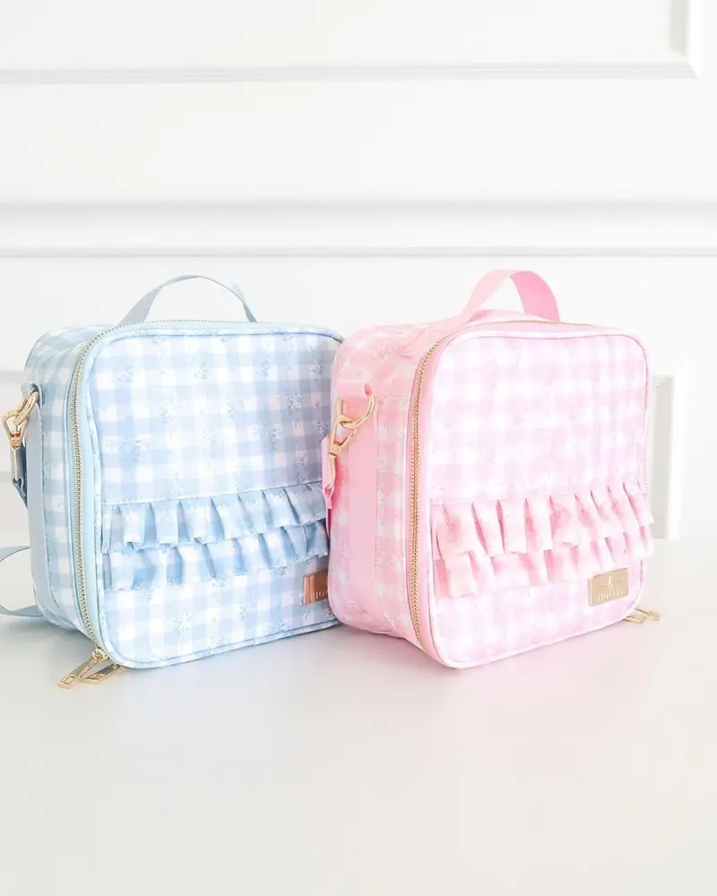 Pink Floral Nylon Insulated Lunch Box 1