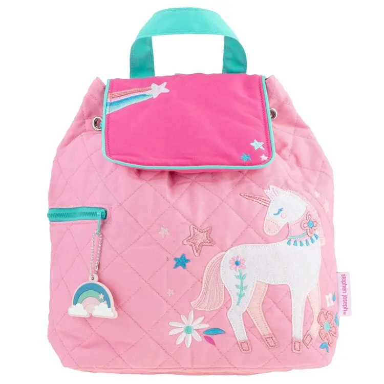 Pink Unicorn Quilted Backpack 1