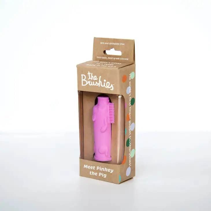 Pinkey The Pig Brushie – Soft-Tip Infant Hair Brush 1