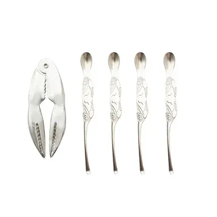 Point-Virgule 5-Piece Stainless Steel Crab Fork & Claw Tool Set – 13.5 × 5.3 × 1 Cm 1