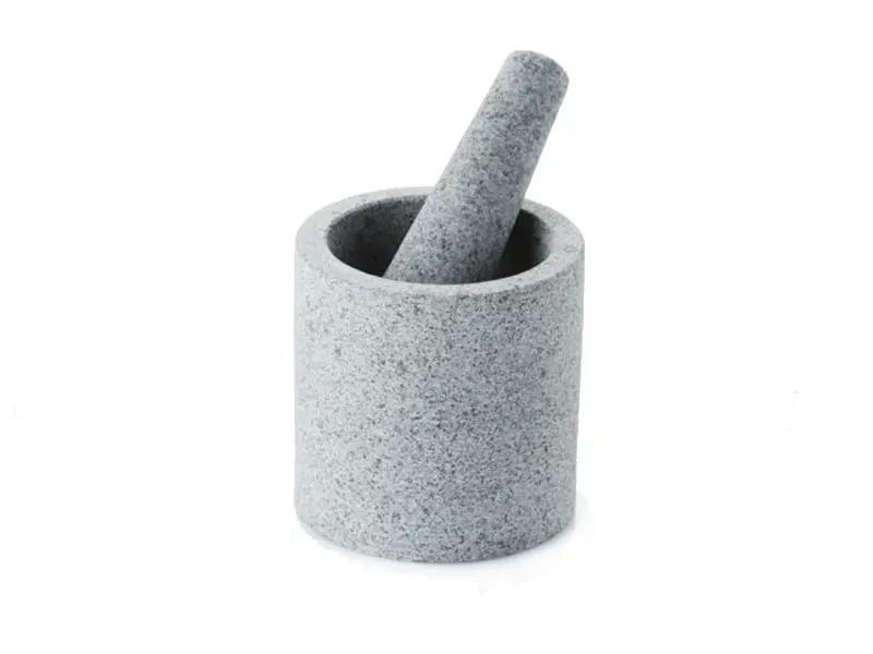Point Virgule Dual-Sided Granite Mortar And Pestle – Semi-Polished Finish 1