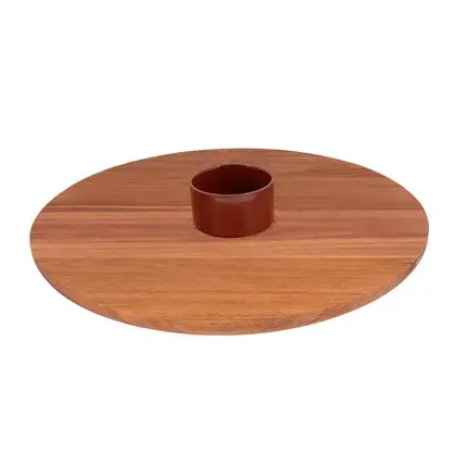 Point-Virgule Sharing Set: Rotating Magnetic Acacia Wood Tray With Bowl – Ø40 Cm, Fsc® Certified 1