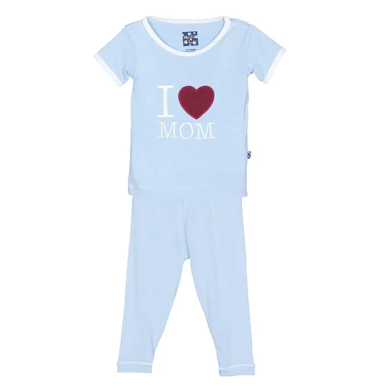 ‘Pond I Love Mom’ Applique Short-Sleeve Pajama Set – Matching Family Sleepwear 1