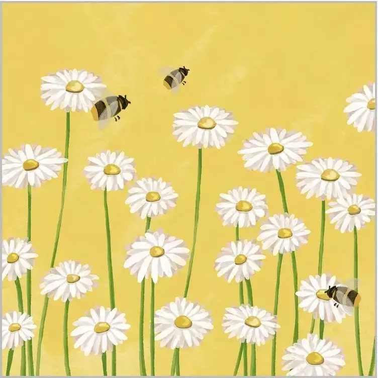 Ppd Bees & Flowers Botanical Napkins – 25 × 25 Cm 1