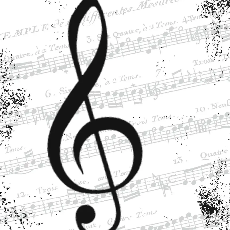 Ppd Music Lover Napkin – 'I Love Music', 25X25 Cm 1