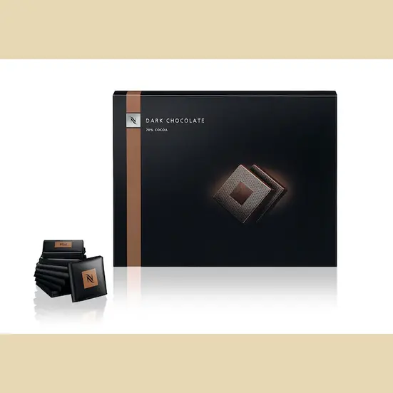 Premium Dark Chocolate Squares – Artisanal Blend (40 Count) 1