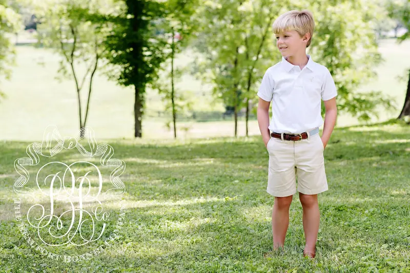 Prim & Proper Polo – Worth Avenue White With Multicolor Stork Embroidery 1