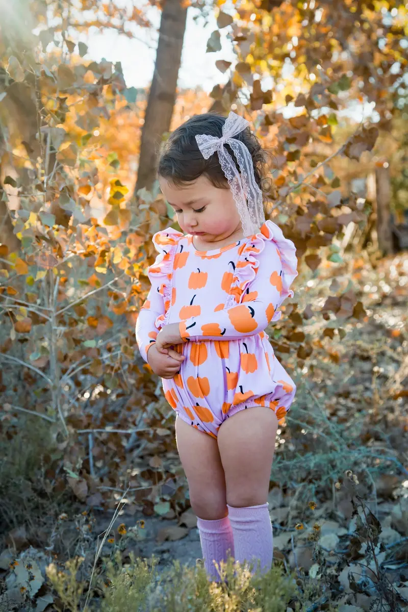 Pumpkin Obsessed Bubble Playsuit Romper 1