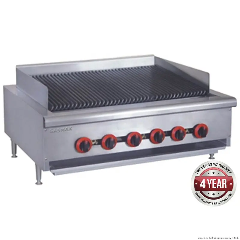 Qr-36Elpg Lpg-Powered 6-Burner Char Grill Top 1