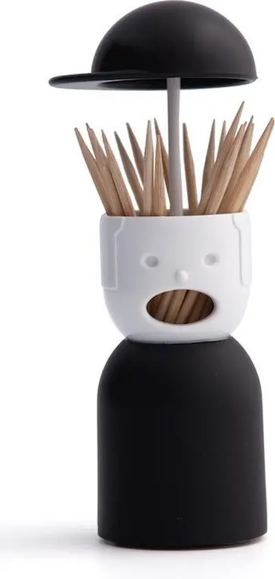 Qualy Picky Boy Utensil Rest – Black Silicone Food-Handling Helper 1