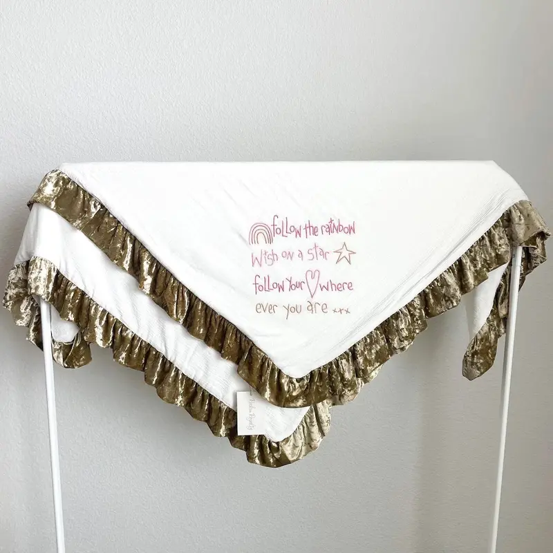 Rainbow-Themed Muslin Swaddle Blanket 1