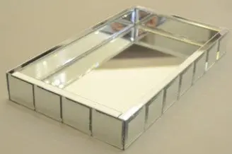 Rectangular Mirrored Serving Tray – 24 × 13 Cm 1