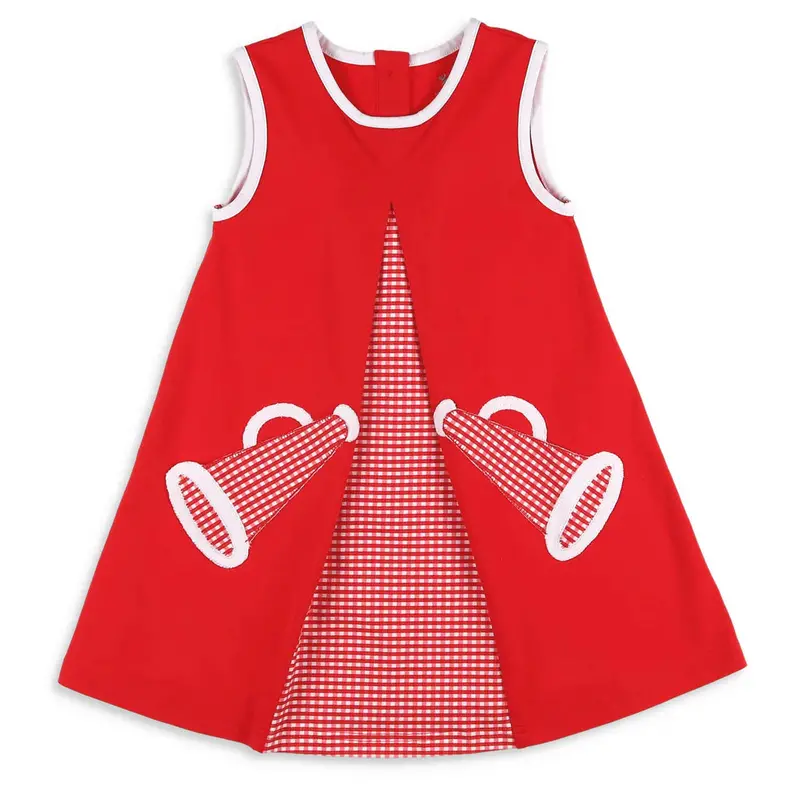 Red Girls' Cheer Dress Featuring Rah Rah Design 1