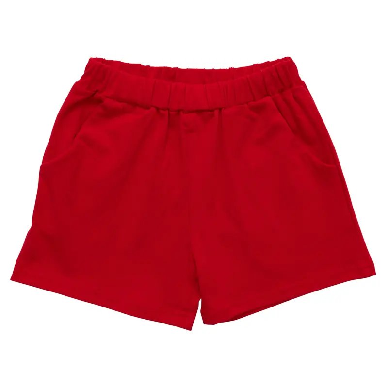 Red Pocket Denim Shorts 1
