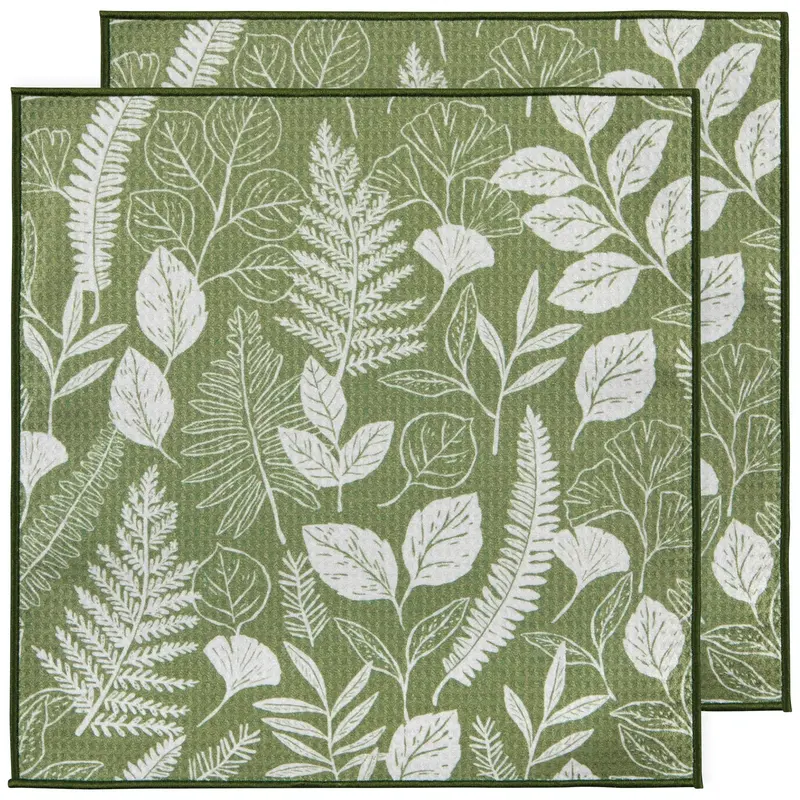Renewable Plant-Based Dishcloths – Fern Pattern 1