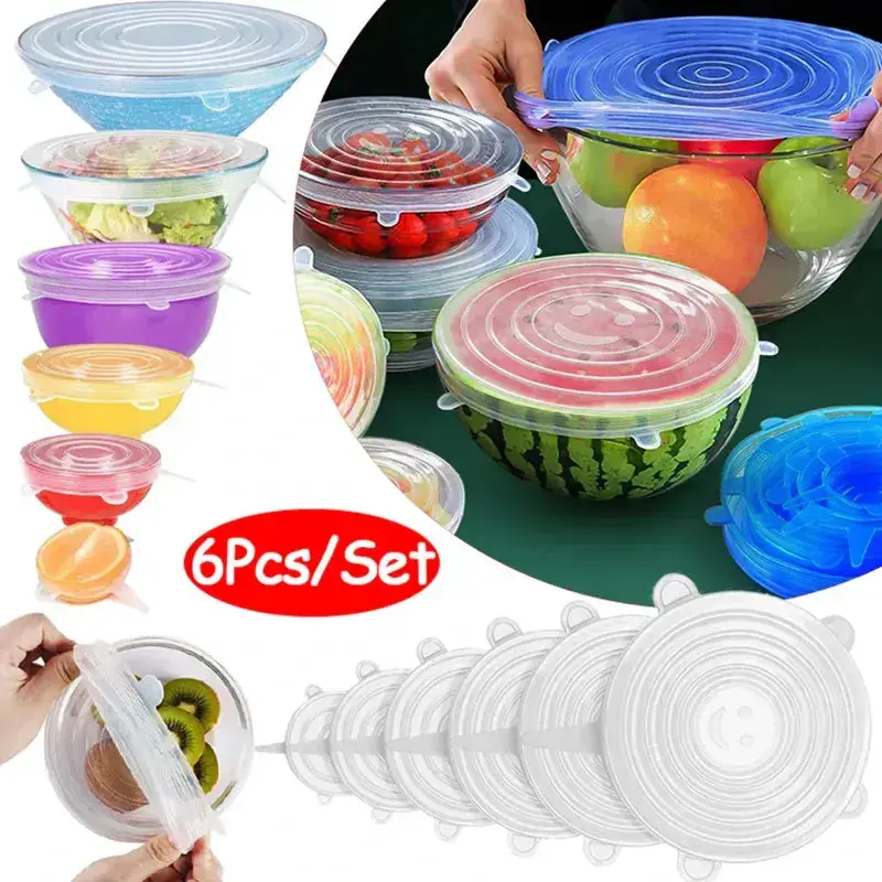 Reusable Food Saver Wrap – Eco-Friendly Silicone Lid Alternative 1
