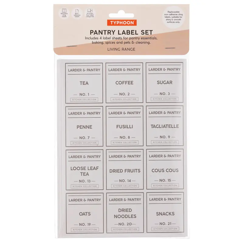 Reusable Pantry Label Kit With Chalkboard And Adhesive Tags 1