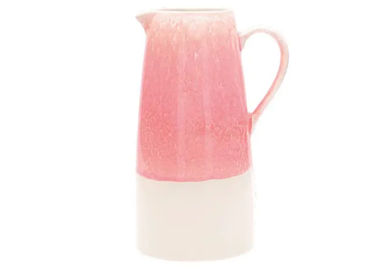 Rose & Tulipani 1.5 L Pink Ceramic Pitcher 1