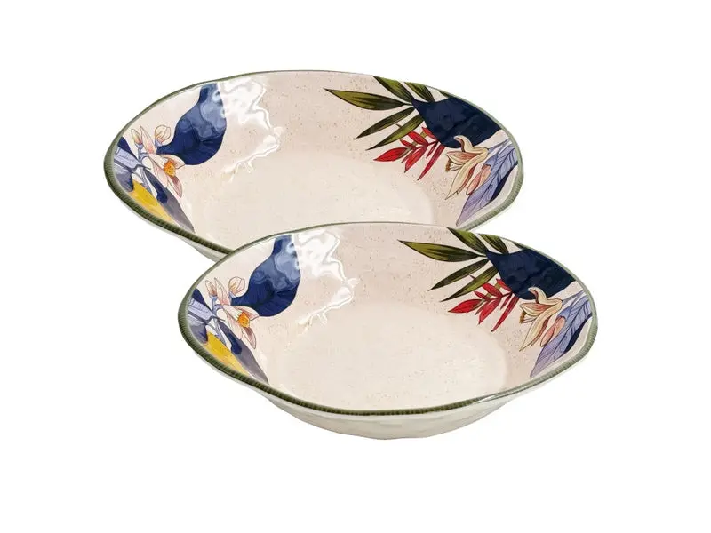 Rose & Tulipani Limù Soup Bowl Set – 2 Deep Ceramic Bowls For Hot Dishes 1