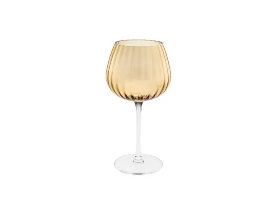 Rose & Tulipani Prisma Amber Glass Tumbler — 460 Ml Modern Drinking Vessel 1