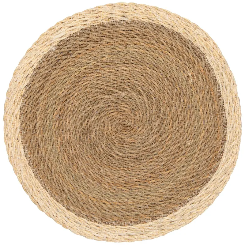Round Seagrass Wall Hanging Or Natural Placemat 1