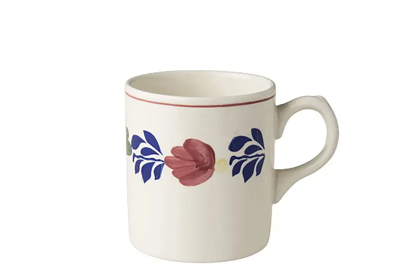 Royal Boch Boerenbont Cream 0.33L Straight Mug Set (6 Pcs) With Traditional Decor – Ceramic 1