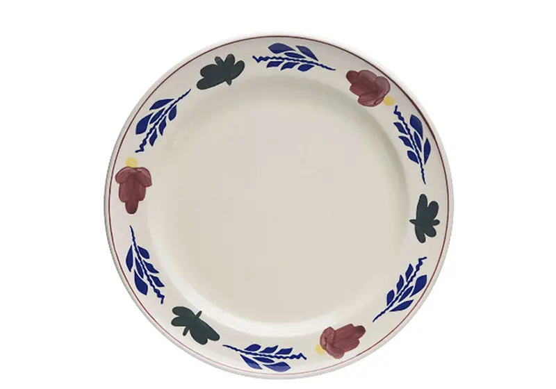 Royal Boch Boerenbont Cream 27Cm Large Flat Plate Set (6 Pcs) With Timeless Decor – Ceramic 1