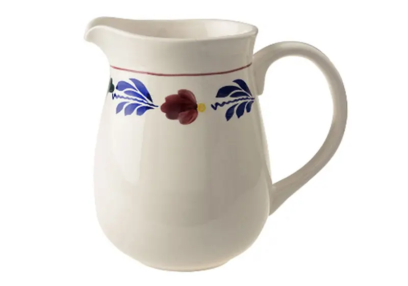 Royal Boch Boerenbont Cream Ceramic Pitcher – 2.5 Litres, Decorated 1
