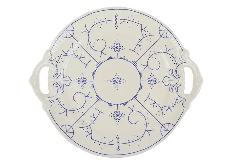 Royal Boch Copenhague 27 Cm Cream-Colored Cake Stand With Decorative Pattern 1