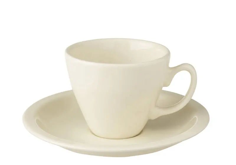 Royal Boch Kitchen Cream 0.19L Stackable Cup & Saucer Set (6 Pcs) – Ceramic 1