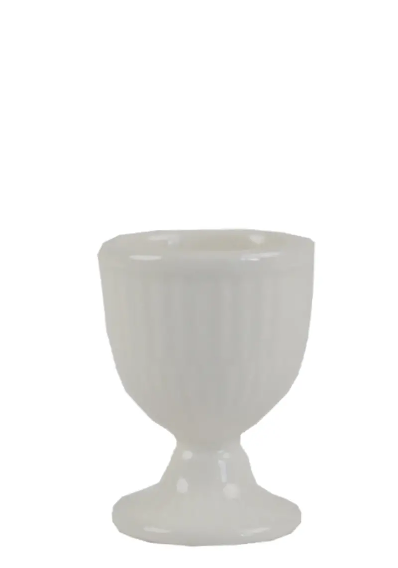 Royal Boch Vienne Egg Cup Collection – 6 Cream Ceramic Cups On Elegant Stands 1